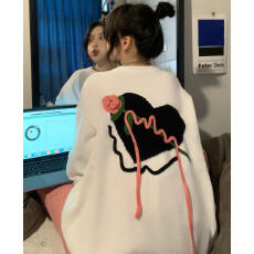 批发特价毛料北极绒小红书图毛衣女<b class='q'>春秋</b>宽松设计感小众软糯外套