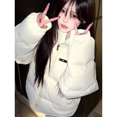 特大码300斤S-4XL高品质手塞棉加厚棉服宽松印花棉衣面包服女