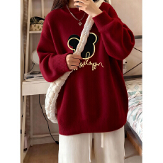 批发特<b class='q'>大码</b>200斤<b class='q'>女装</b>高级感穿搭软糯宽松秋冬内搭外穿印花针织毛衣女