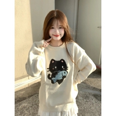 批发特<b class='q'>大码</b>200斤<b class='q'>女装</b>高级感穿搭软糯宽松秋冬内搭外穿印花针织毛衣女