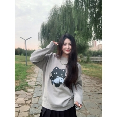 批发特<b class='q'>大码</b>200斤<b class='q'>女装</b>高级感穿搭软糯宽松秋冬内搭外穿印花针织毛衣女