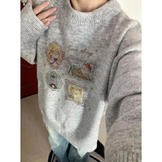 批发特<b class='q'>大码</b>200斤<b class='q'>女装</b>高级感穿搭软糯宽松秋冬内搭外穿印花针织毛衣女