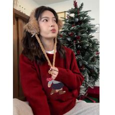 批发特<b class='q'>大码</b>200斤<b class='q'>女装</b>高级感穿搭软糯宽松秋冬内搭外穿印花针织毛衣女