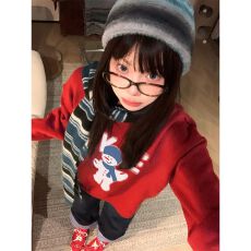 批发特<b class='q'>大码</b>200斤<b class='q'>女装</b>高级感穿搭软糯宽松秋冬内搭外穿印花针织毛衣女