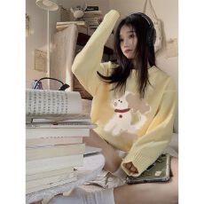 批发特<b class='q'>大码</b>200斤<b class='q'>女装</b>高级感穿搭软糯宽松秋冬内搭外穿印花针织毛衣女