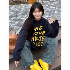 批发特<b class='q'>大码</b>200斤<b class='q'>女装</b>高级感穿搭软糯宽松秋冬内搭外穿印花针织毛衣女