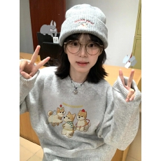 批发特<b class='q'>大码</b>200斤<b class='q'>女装</b>高级感穿搭软糯宽松秋冬内搭外穿印花针织毛衣女