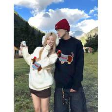 批发特<b class='q'>大码</b>200斤<b class='q'>女装</b>高级感穿搭软糯宽松秋冬内搭外穿印花针织毛衣女