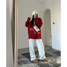 批发特<b class='q'>大码</b>200斤<b class='q'>女装</b>高级感穿搭软糯宽松秋冬内搭外穿印花针织毛衣女