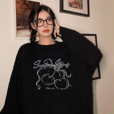 批发特<b class='q'>大码</b>200斤<b class='q'>女装</b>高级感穿搭软糯宽松秋冬内搭外穿印花针织毛衣女