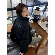 可退换高品质手塞棉加厚冬季棉服纽扣带门禁印花棉衣面包服女