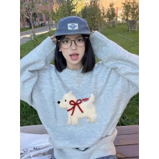 批发特<b class='q'>大码</b>200斤女装高级感穿搭软糯宽松秋冬内搭外穿印花针织毛衣女