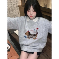 批发特<b class='q'>大码</b>200斤女装高级感穿搭软糯宽松秋冬内搭外穿印花针织毛衣女