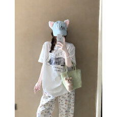 高品质纯棉200克精梳紧密手感好爽滑优质做工前印花短袖t恤女