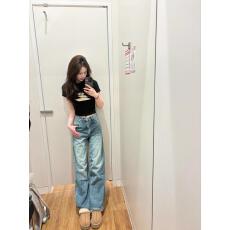 批发高质量纯棉210克40支奥代尔92棉 8氨纶<b class='q'>印花</b>修身辣妹短款<b class='q'>t</b><b class='q'>恤</b>女