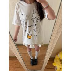 批发高品质纯棉230克精梳紧密手感好爽滑优质做工（前印花）短袖t恤女