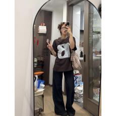 批发高品质纯棉230克精梳紧密手感好爽滑优质做工（前印花）<b class='q'>短袖</b><b class='q'>t</b><b class='q'>恤</b>女