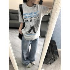 批发高品质纯棉230克精梳紧密手感好爽滑优质做工（前印花）短袖<b class='q'>t</b><b class='q'>恤</b><b class='q'>女</b>