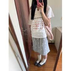 批发冰瓷棉32支原版纯棉拉架200克95棉5氨纶超爽滑斜露肩短袖T恤女