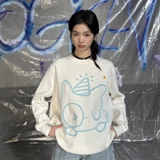 批发特<b class='q'>大码</b>200斤女装高级感穿搭软糯宽松秋冬内搭外穿印花针织毛衣女
