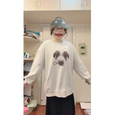 高质量重磅纯棉华棉复合牛奶丝320克银狐绒420克圆领卫衣女