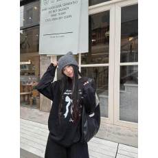 批发原版做法纯棉200克21支食毛+手感<b class='q'>印花</b>宽松打底手袖束口长袖T恤女