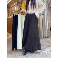 批发实拍 2025双面貂绒<b class='q'>高腰</b>垂感大裙摆A字<b class='q'>半身裙</b>伞裙