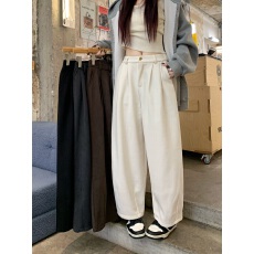 批发实拍 2025后松紧腰小个子灯芯绒加厚气球热裤休闲裤