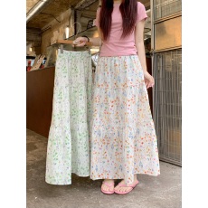 批发实拍 2026田园碎花半身裙A裙