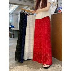 批发实拍 2026高个子印花波点长款半身裙宽松垂坠显瘦鱼尾中长裙