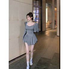 批发纯欲风辣妹套装女春<b class='q'>夏</b>季新款炸街修身显瘦不规则吊带半身