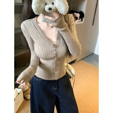 批发实拍实价 性感修身蕾丝拼接针织衫女设计感内搭打底毛衣开衫秋<b class='q'>冬</b>