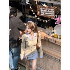 批发假两件<b class='q'>衬衫</b>女秋季高级感chic别致上衣法式修身显瘦