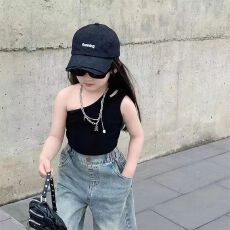 批发夏季设计感吊带<b class='q'>背心</b>内<b class='q'>搭</b>打底衫ins时髦百搭高腰显瘦短款上衣<b class='q'>女</b><b class='q'>童</b>