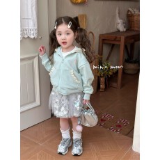 批发春款童装春季新款<b class='q'>女童</b>小童<b class='q'>韩版</b>耳朵帽外套<b class='q'>T</b>恤衫亮片半裙套装