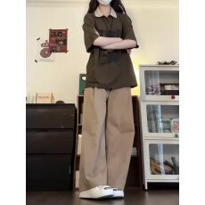 批发<b class='q'>女童</b><b class='q'>运动套装</b>2026新款夏季女学生韩版宽松网红polo衫长裤休闲套装