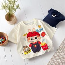 批发【可爱立体玩偶】儿<b class='q'>童</b>夏季新款卡通立体短袖宝宝休闲体恤洋气玩偶