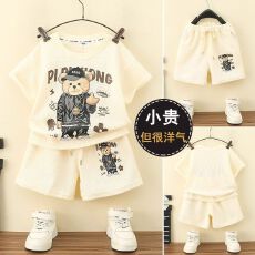 批发男童夏装运动<b class='q'>套装</b>2026新款男孩宝宝夏天短袖衣服儿童夏季痞帅童装