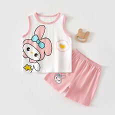 批发<b class='q'>婴儿</b>夏季<b class='q'>新生</b>儿<b class='q'>衣服</b>背心分体二件装套装男女宝宝家居服睡衣外出服