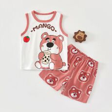 批发<b class='q'>婴儿</b>夏季<b class='q'>新生</b>儿<b class='q'>衣服</b>背心分体二件装套装男女宝宝家居服睡衣外出服