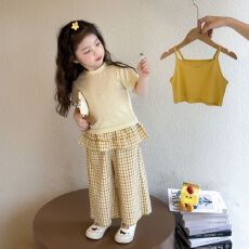 小女童洋气宽松防蚊裤套装夏季薄款女宝宝2026新款时髦休闲两件套