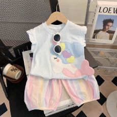 批发女童<b class='q'>夏</b>季套<b class='q'>装</b>2026新款儿童多巴胺防蚊<b class='q'>裤</b>两件套小女孩宝宝夏日衣服