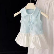 批发<b class='q'>女童</b>小童<b class='q'>学院</b>夏季蓬蓬裙新款儿童可爱<b class='q'>连衣裙</b>背心宝宝甜美花苞公主