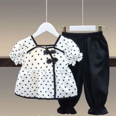批发女童夏装套装2026新款时髦网红韩版宝宝短袖两件套洋气儿童衣<b class='q'>服</b>潮