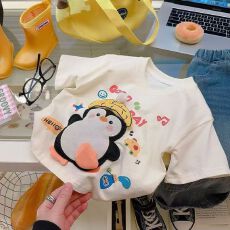 批发立体玩偶卡通短袖T恤夏装2026新款宽松韩版卡通上衣半袖打底衫潮