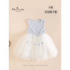 批发女童宝宝连衣裙夏季韩系婴幼儿柔软舒适纱裙无袖背心公主裙