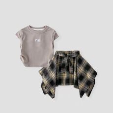 批发女童套装洋气时尚半身裙夏季儿童甜酷风