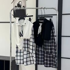 批发男童韩版宽松背心套装2026夏季中小童装休闲宽松格子休闲