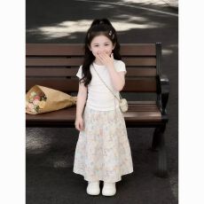 女童碎花半身裙2026夏季新款中大童蛋糕裙A字翠花裙田园风长裙子