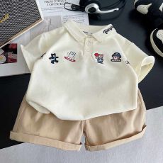 批发男童夏装套装2026新款小童夏季短袖polo衫儿童装宝宝夏季两件套潮